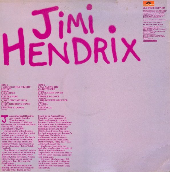Jimi Hendrix - Jimi Hendrix (LP, Comp) - Image 2