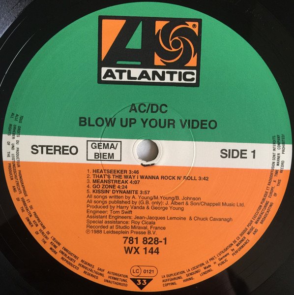 AC/DC - Blow Up Your Video (LP, Album, RP) - Image 3