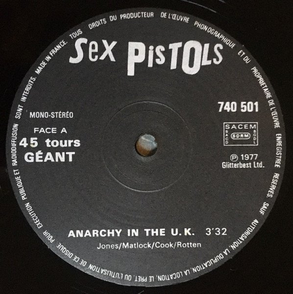 Sex Pistols - Anarchy In The UK (12", Single) - Image 3