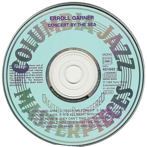 Erroll Garner - Concert By The Sea (CD, Album, Mono, RE, RM) - Image 2