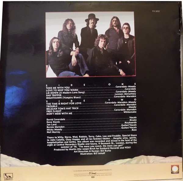 Whitesnake - Trouble (LP, Album, RE) - Image 2
