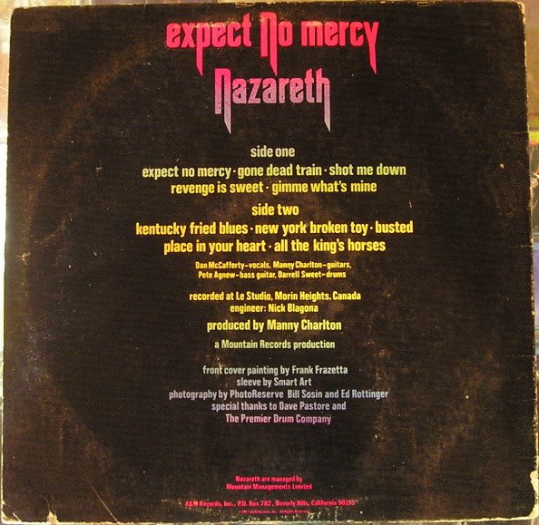 Nazareth (2) - Expect No Mercy (LP, Album, Ter) - Image 2