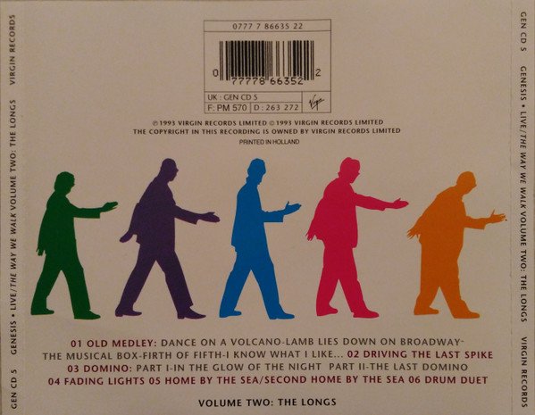 Genesis - Live / The Way We Walk (Volume Two: The Longs) (CD, Album, Arv) - Image 2