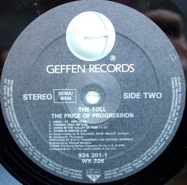 The Toll - The Price Of Progression (LP, Album) - Image 3