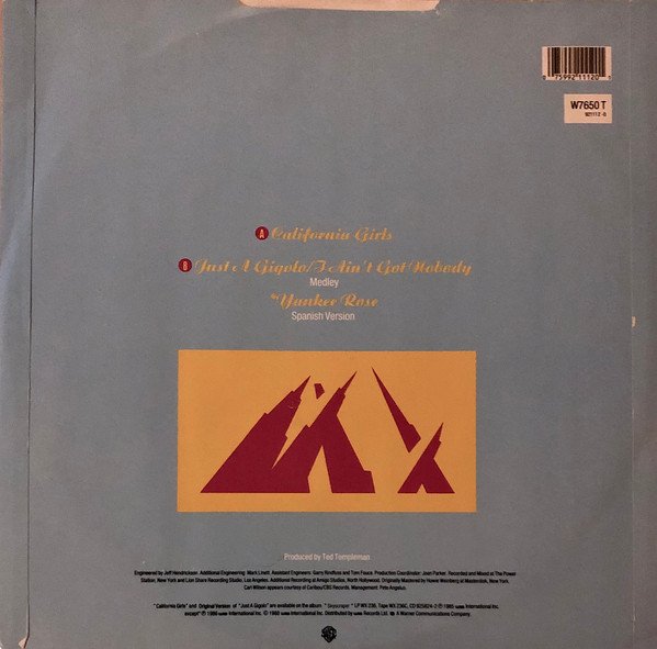 David Lee Roth - California Girls (12", Single) - Image 2