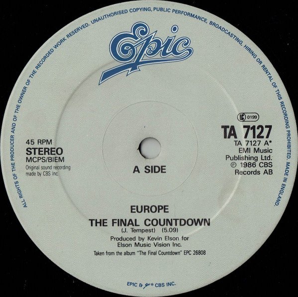 Europe (2) - The Final Countdown (12", Single) - Image 3