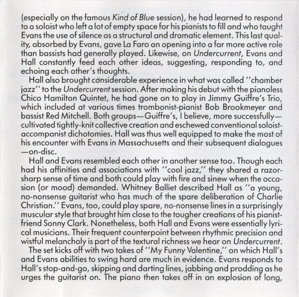 Bill Evans & Jim Hall - Undercurrent (CD, Album, RE) - Image 3