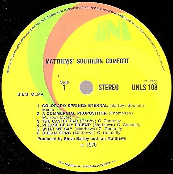Matthews' Southern Comfort - Matthews' Southern Comfort (LP, Album, Gat) - Image 2