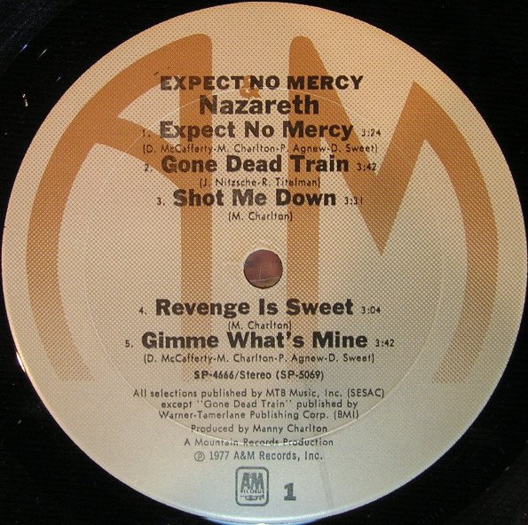 Nazareth (2) - Expect No Mercy (LP, Album, Ter) - Image 3
