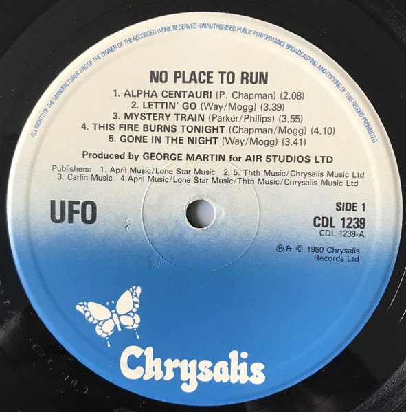UFO (5) - No Place To Run (LP, Album, Red) - Image 3