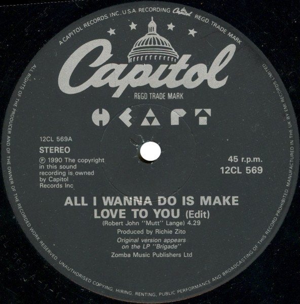 Heart - All I Wanna Do Is Make Love To You (12") - Image 3