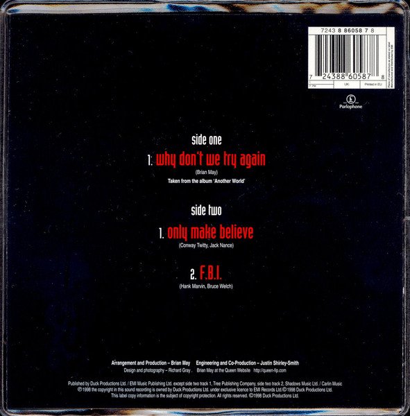 Brian May - Why Don't We Try Again (7", Single, Ltd, Num, Pic) - Image 2