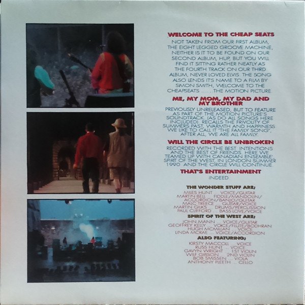 The Wonder Stuff - Welcome To The Cheap Seats (The Original Soundtrack E.P.) (12", EP) - Image 3