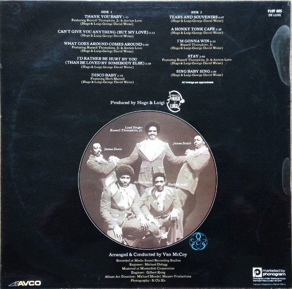 The Stylistics - Thank You Baby (LP, Album) - Image 2