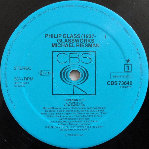 Philip Glass - Glassworks (LP, Album) - Image 3