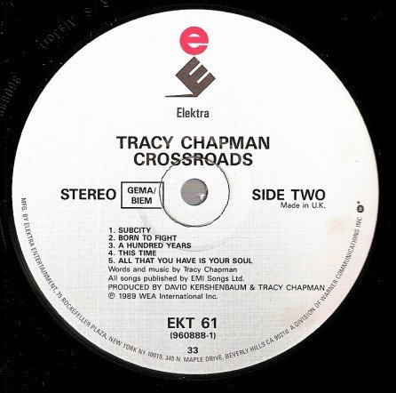 Tracy Chapman - Crossroads (LP, Album) - Image 3