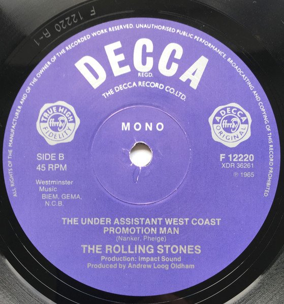 The Rolling Stones - (I Can't Get No) Satisfaction (7", Single, Mono, RE, Sol) - Image 2