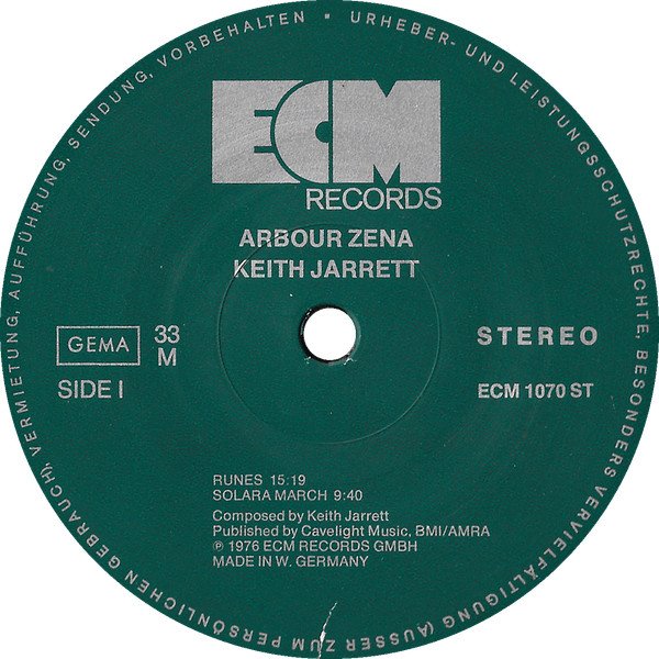 Keith Jarrett - Arbour Zena (LP, Album) - Image 3