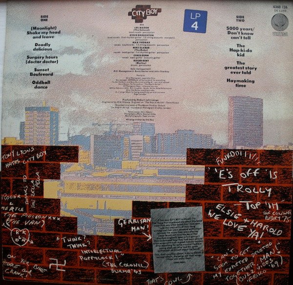 City Boy - City Boy (LP, Album, RP) - Image 2