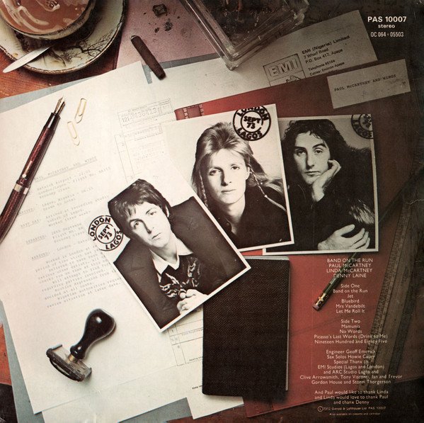 Paul McCartney And Wings* - Band On The Run (LP, Album) - Image 2