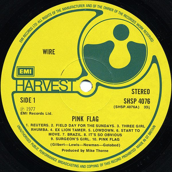 Wire - Pink Flag (LP, Album, Gre) - Image 3