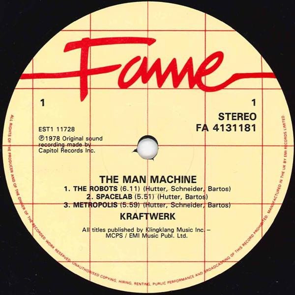 Kraftwerk - The Man Machine (LP, Album, RE) - Image 3