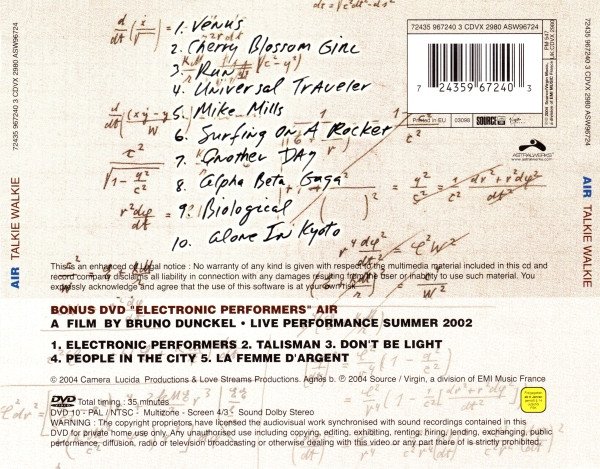 AIR - Talkie Walkie (CD, Album, Enh + DVD-V, D/Sided, NTSC, PAL + Ltd) - Image 2