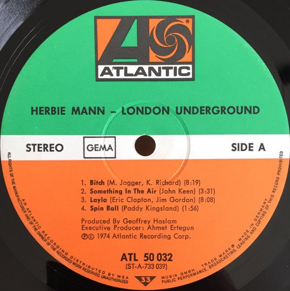 Herbie Mann - London Underground (LP, Album, M/Print) - Image 3