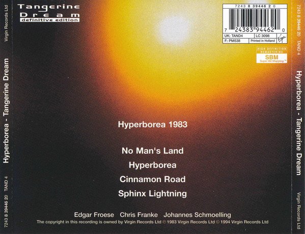 Tangerine Dream - Hyperborea (CD, Album, RE, RM, RP) - Image 2