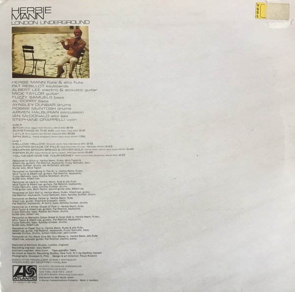 Herbie Mann - London Underground (LP, Album, M/Print) - Image 2