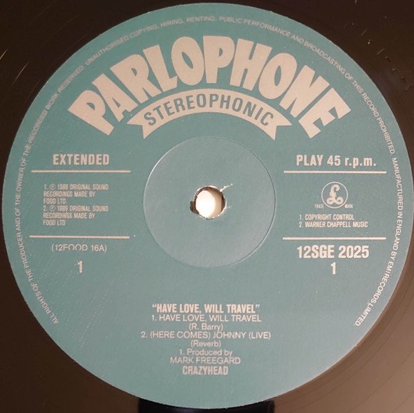 Crazyhead - Have Love, Will Travel (12", EP) - Image 3