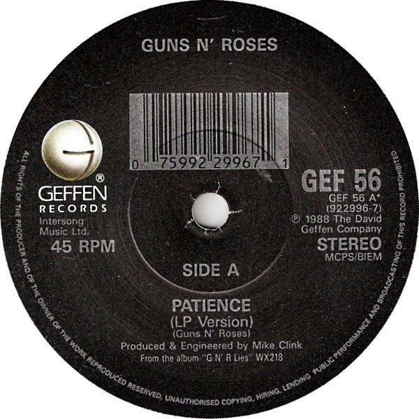 Guns N' Roses - Patience (7", Single) - Image 3