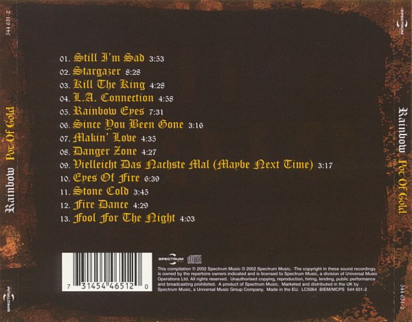 Rainbow - Pot Of Gold (CD, Comp, UML) - Image 2