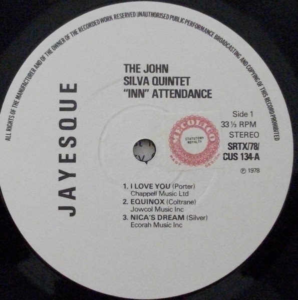 The John Silva Quintet - "Inn" Attendance (LP) - Image 3