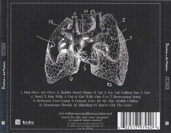 Florence + The Machine* - Lungs (CD, Album, Enh) - Image 2