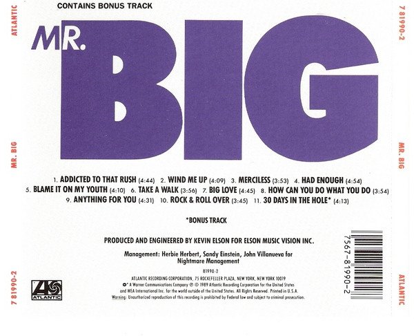 Mr. Big - Mr. Big (CD, Album) - Image 2