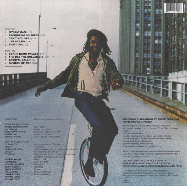 Peter Tosh - Mystic Man (LP, Album, RE, RM, S/Edition, Rec) - Image 2