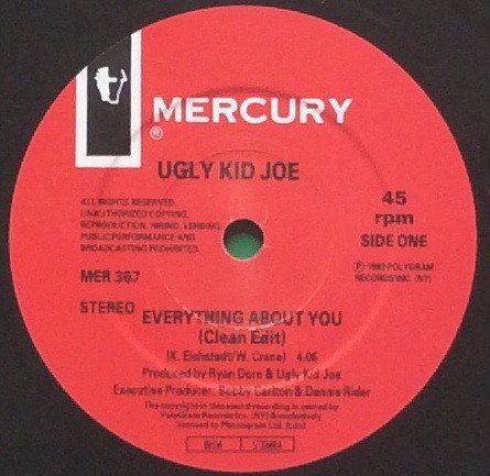 Ugly Kid Joe - Everything About You (7", Single, Pap)