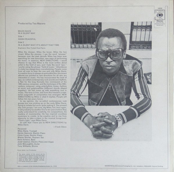 Miles Davis - In A Silent Way (LP, Album) - Image 2