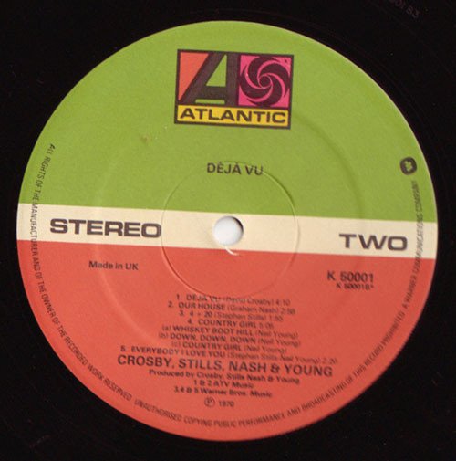 Crosby, Stills, Nash & Young - Déjà Vu (LP, Album, RE, Gat) - Image 3