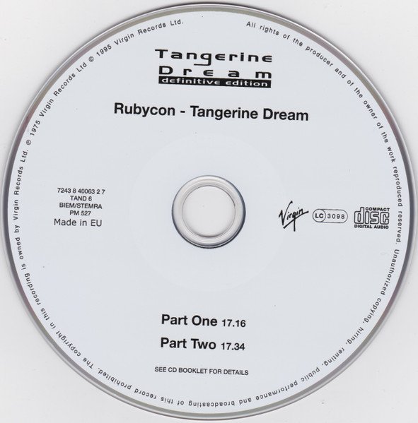 Tangerine Dream - Rubycon (CD, Album, RE, RM) - Image 3