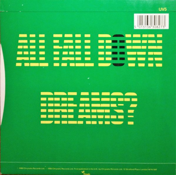 Ultravox - All Fall Down / Dreams? (7", Single, Blu) - Image 2