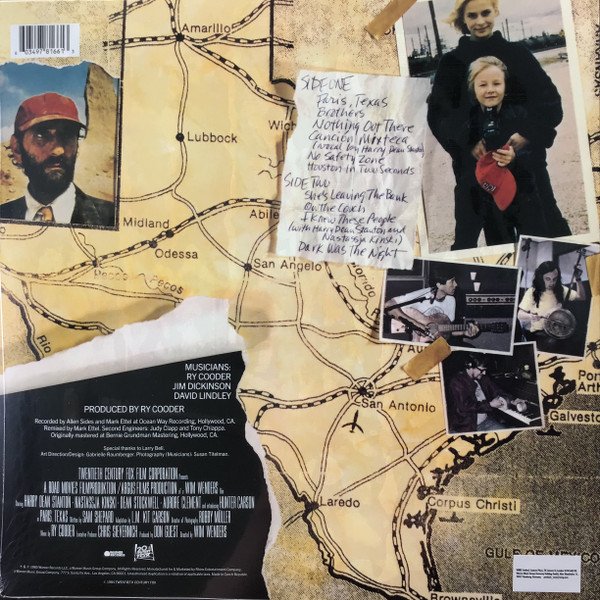 Ry Cooder - Paris, Texas (Original Motion Picture Soundtrack) (LP, Album, RE, Red) - Image 2