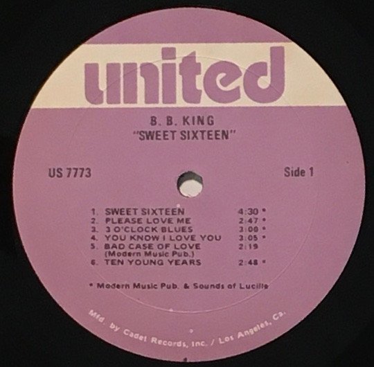 B.B. King - The Original Sweet Sixteen (LP, Comp) - Image 3