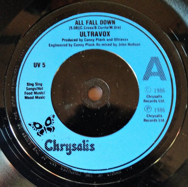Ultravox - All Fall Down / Dreams? (7", Single, Blu) - Image 3