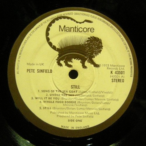 Pete Sinfield* - Still (LP, Album, RP, Blu) - Image 3