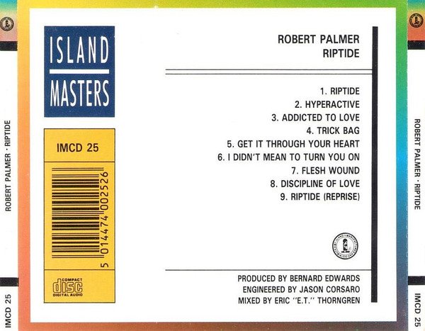 Robert Palmer - Riptide (CD, Album, RE) - Image 2