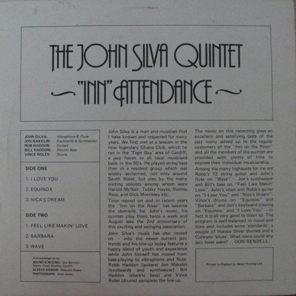 The John Silva Quintet - "Inn" Attendance (LP) - Image 2