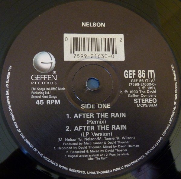 Nelson (4) - After The Rain (12", Single) - Image 3