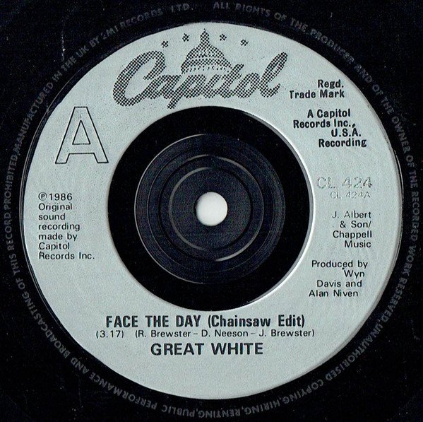 Great White - Face The Day (Chainsaw Edit) (7") - Image 3